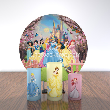 003 Copertura in tessuto Disney Princess con telaio